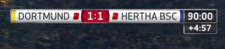 Borussia Dortmund - Hertha BSC Berlin - Endergebnis 1:1