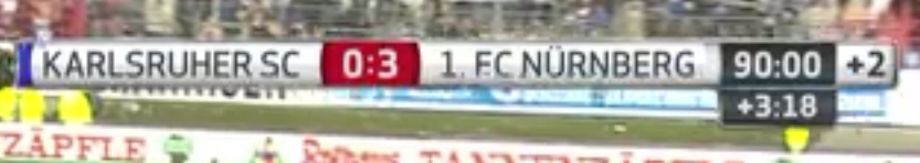 Karlsruher SC - 1. FC Nürnberg - Endergebnis 0:3 (0:0)